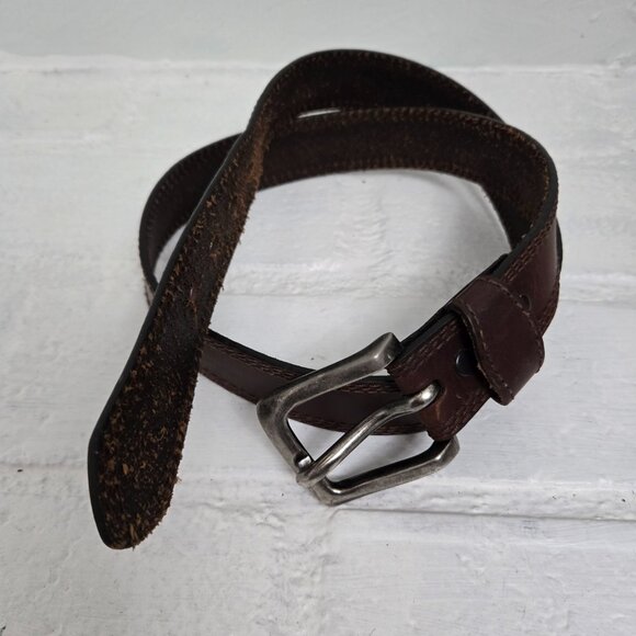 SZ 38 Genuine Leather Brown Belt - Picture 3 of 3